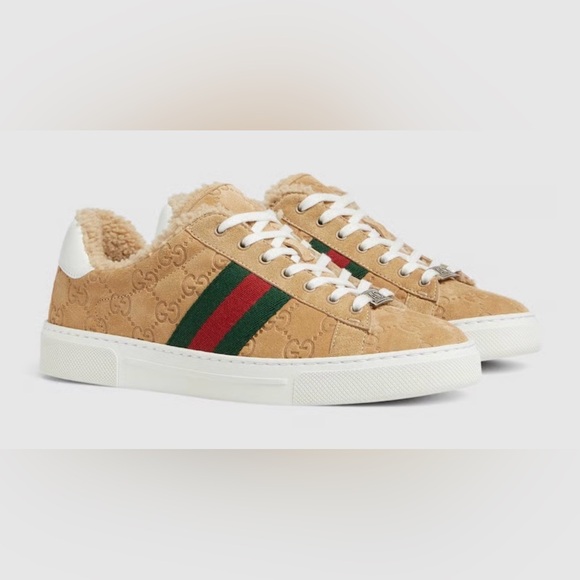 Gucci Shoes - Gucci Ace Suede Sneakers